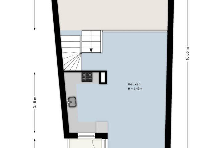 Plattegrond – Het Bolwerk 87, Steenwijk