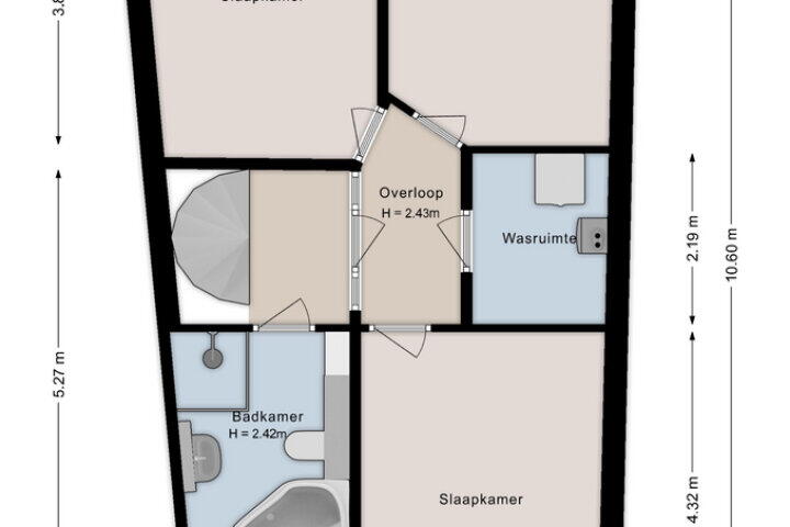 Plattegrond – Het Bolwerk 87, Steenwijk