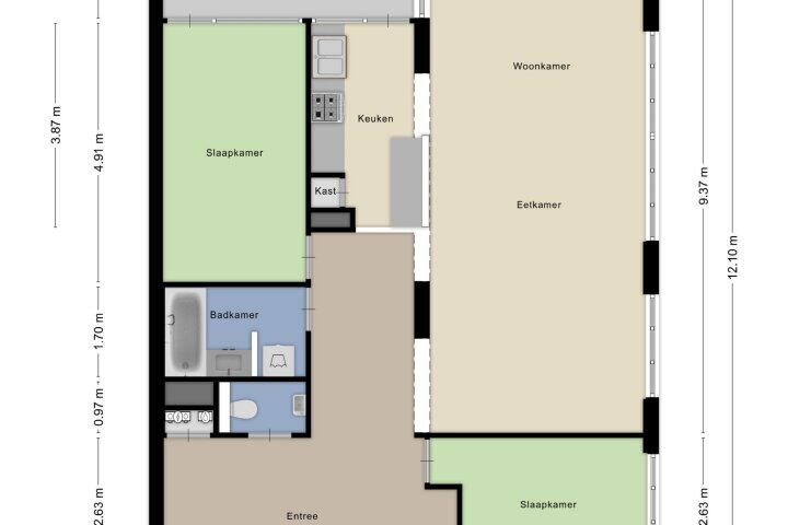 Plattegrond – Het Breed 925, Amsterdam