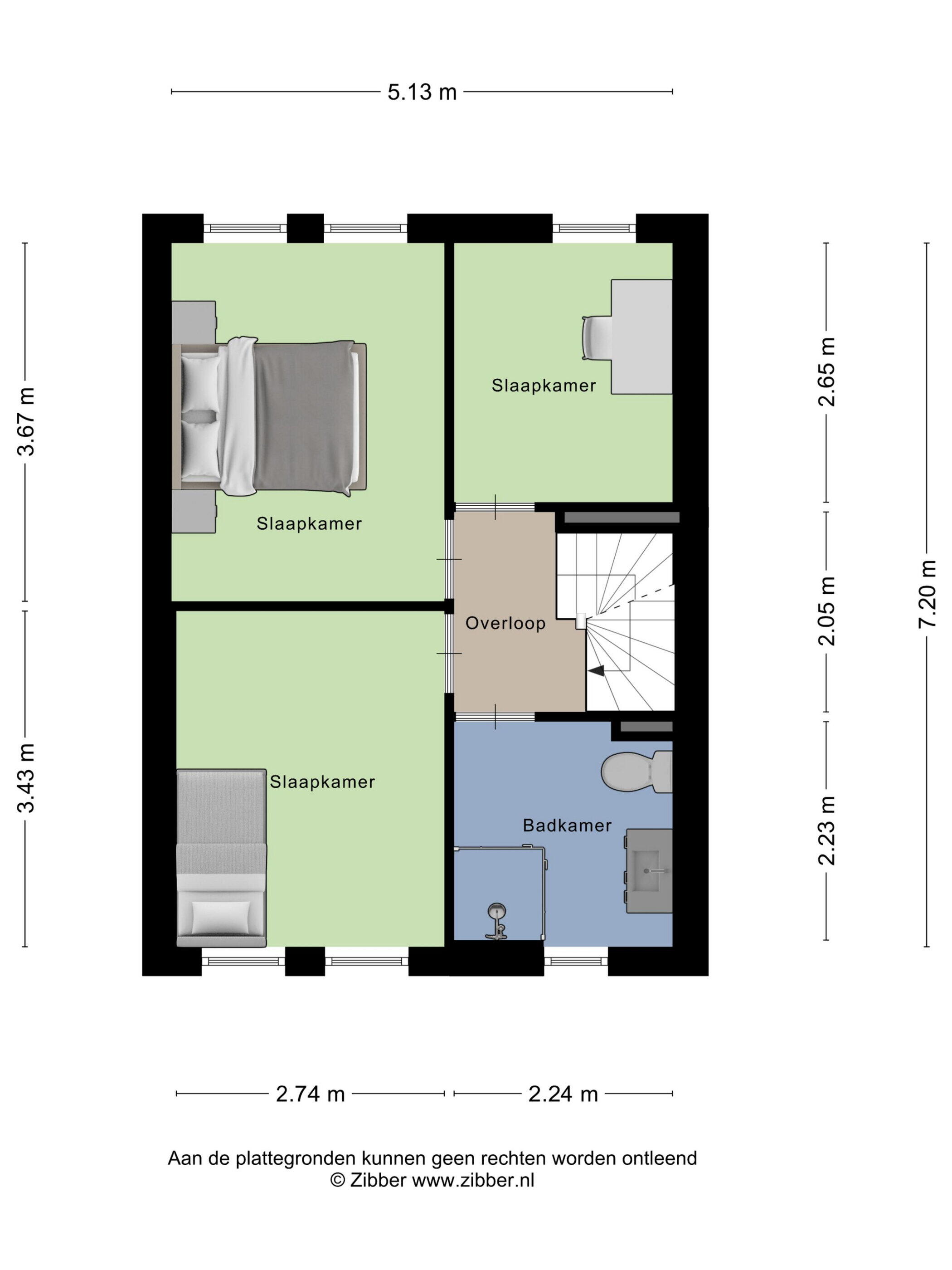 Plattegrond 3 - Het Hof 43, Oud Gastel