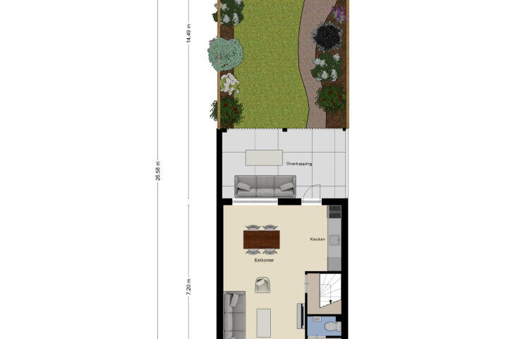 Plattegrond – Het Hof 43, Oud Gastel