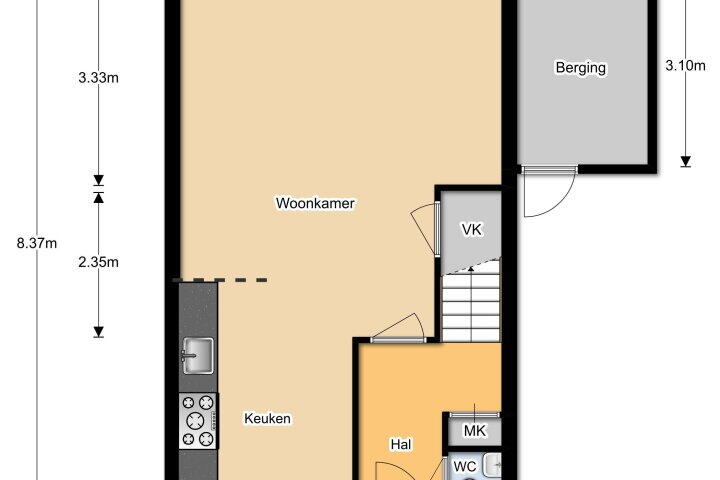 Plattegrond – 't Kaarnhuus 42, Tolbert