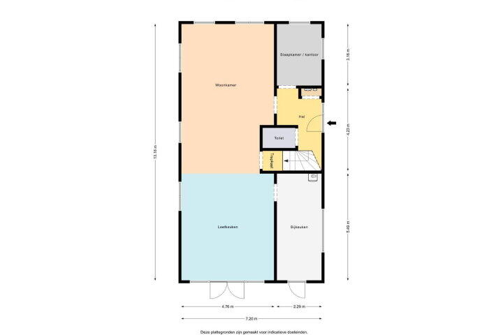 Plattegrond – het Meer 257, Heerenveen