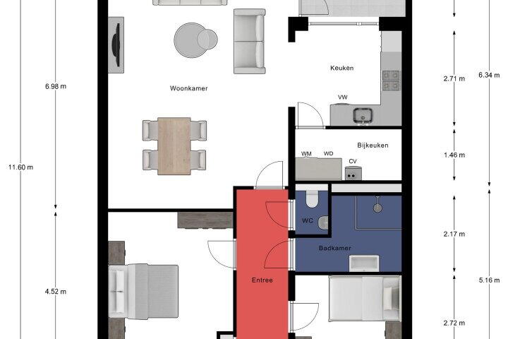 Plattegrond – 't Raodhusj 14, Meijel