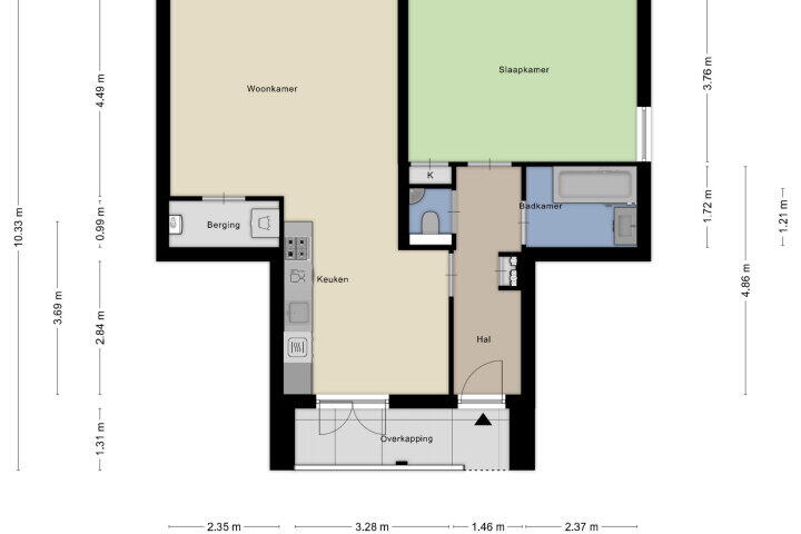 Plattegrond – 't Slotje 51, Wijchen