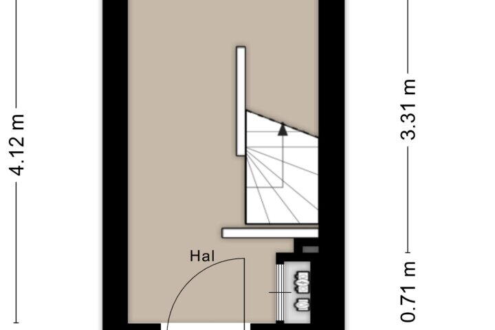 Plattegrond – 't Slotje 67, Wijchen