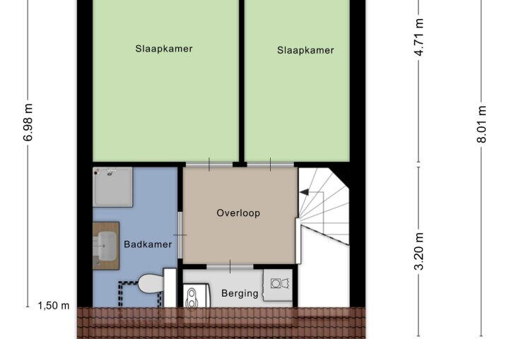 Plattegrond – 't Slotje 67, Wijchen