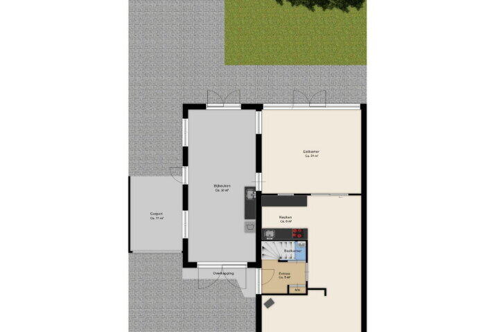 Plattegrond – Het Veentje 10, Hooghalen