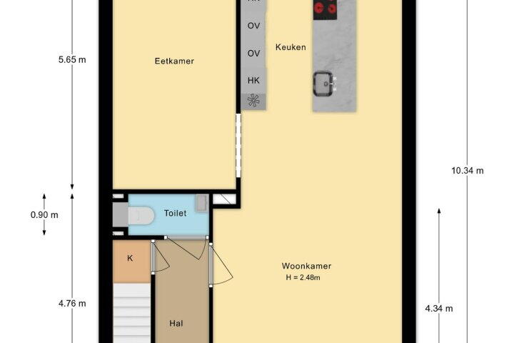 Plattegrond – Het Verlaat 35, Apeldoorn