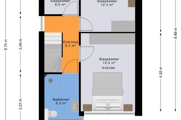 Plattegrond – Het Want 76, Groningen