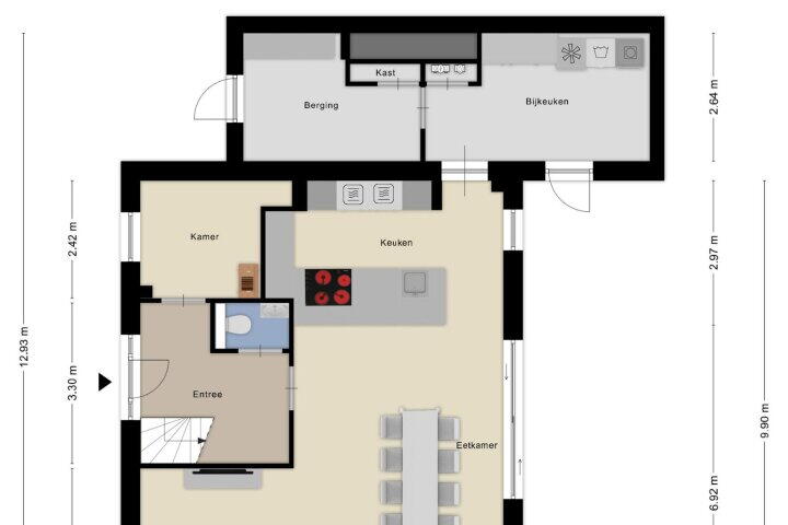 Plattegrond – 't Zand 13, Roosendaal