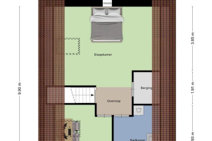 Plattegrond – 't Zand 13, Roosendaal