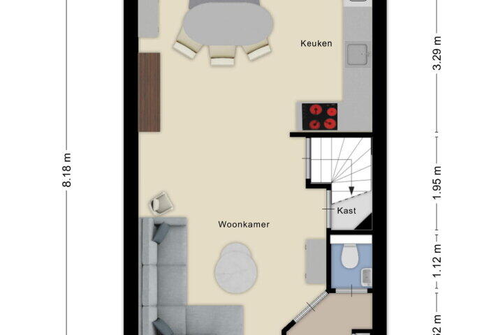 Plattegrond – Heulberg 41, Roosendaal