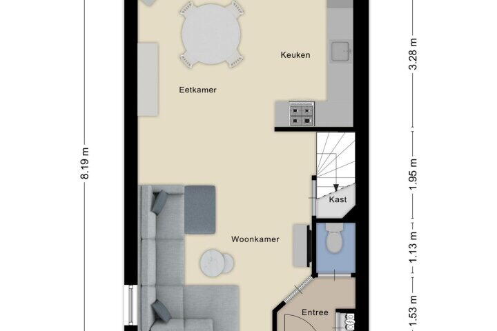 Plattegrond – Heulberg 55, Roosendaal