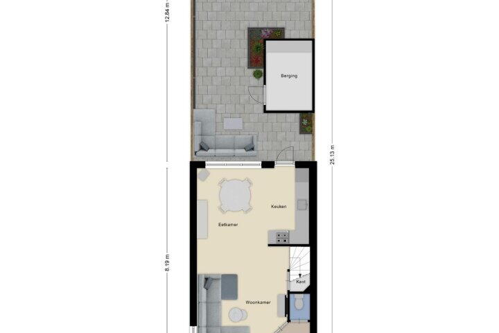 Plattegrond – Heulberg 55, Roosendaal