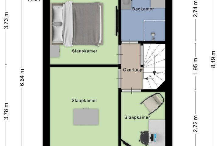 Plattegrond – Heulberg 55, Roosendaal