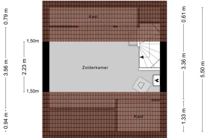 Plattegrond – Heulberg 55, Roosendaal