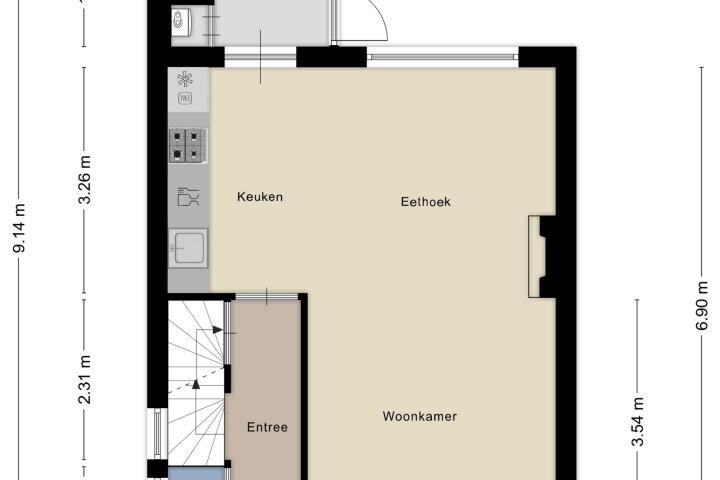 Plattegrond – Heuvelstraat 22, Wijchen