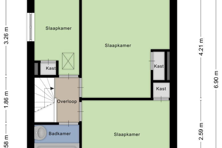 Plattegrond – Heuvelstraat 22, Wijchen