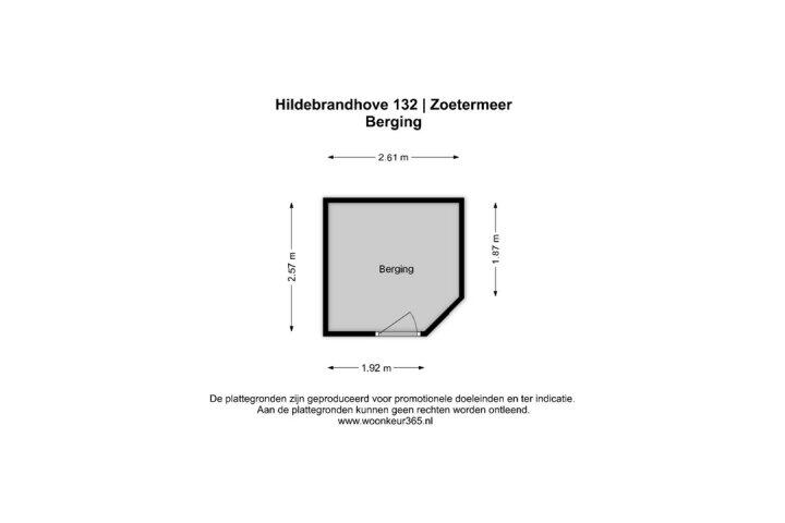 Plattegrond – Hildebrandhove 132, Zoetermeer