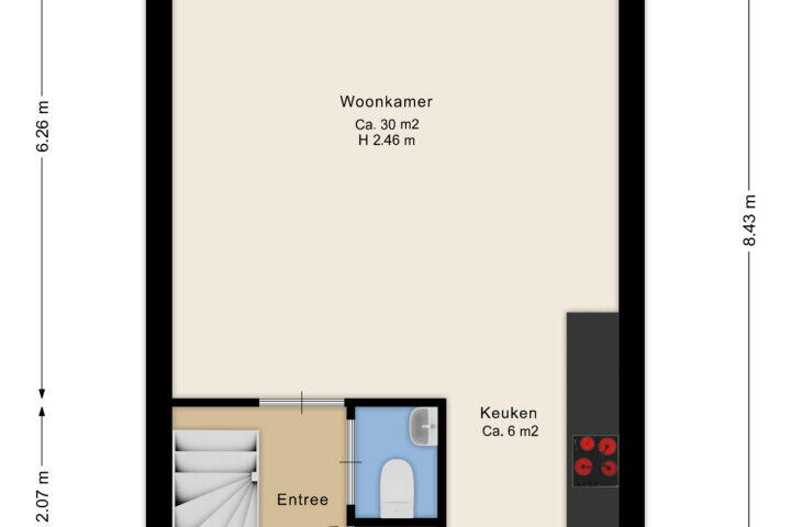 Plattegrond – Hildegard van Bingenweg 109, Assen