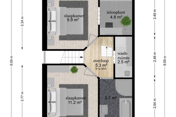 Plattegrond – Hinkerstraat 19, Cothen