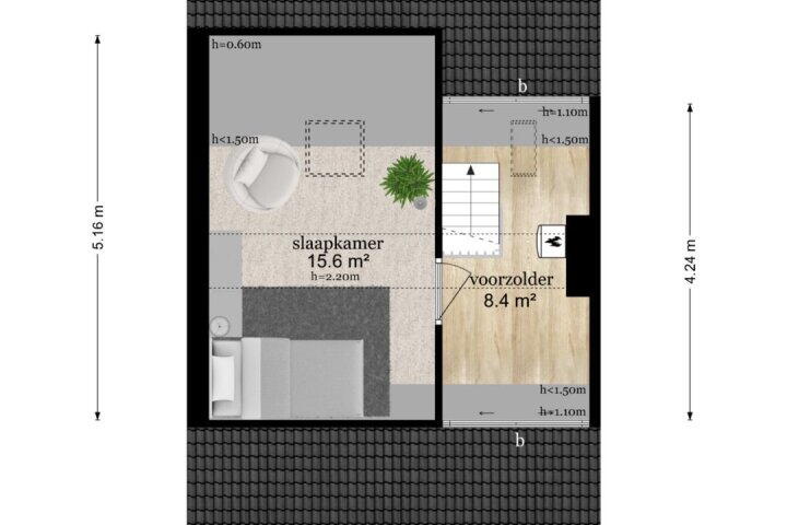 Plattegrond – Hinkerstraat 19, Cothen