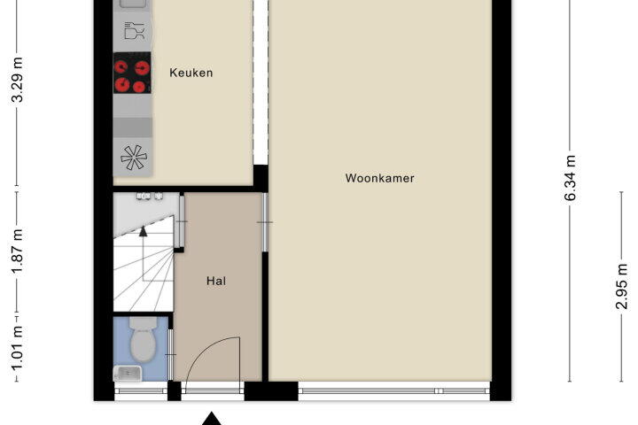 Plattegrond – Hoeckelumstraat 23, Nijmegen