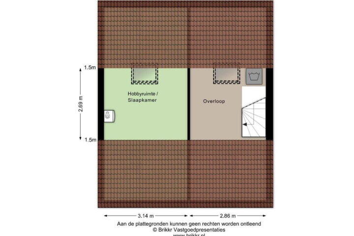 Plattegrond – Hoefakker 15, Chaam