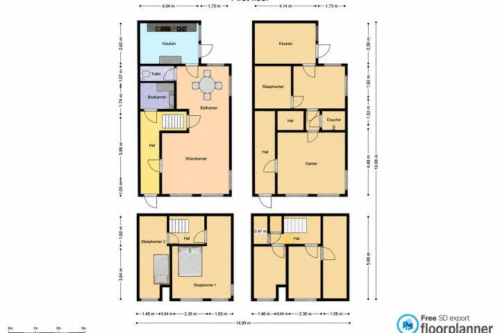 Plattegrond – Hoendiep 192, Groningen