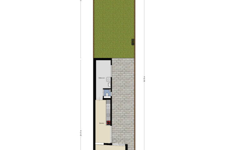 Plattegrond – Hofstraat 15, Roosendaal