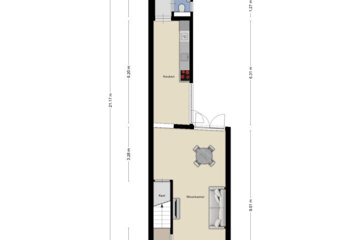 Plattegrond – Hofstraat 15, Roosendaal