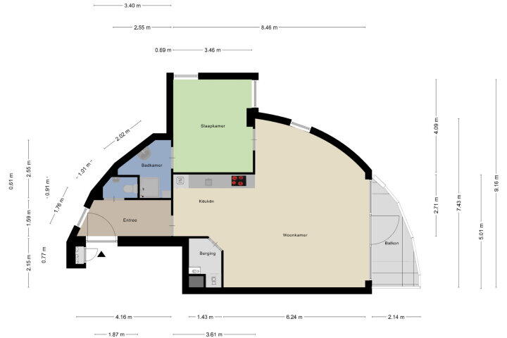 Plattegrond – Hof van Hagevoort 108, Wijchen