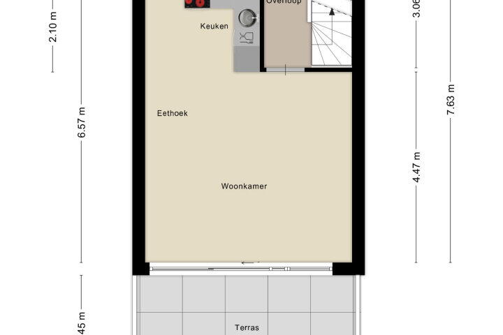 Plattegrond – Hof van Hagevoort 132, Wijchen