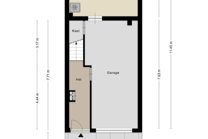 Plattegrond – Hof van Hagevoort 205, Wijchen