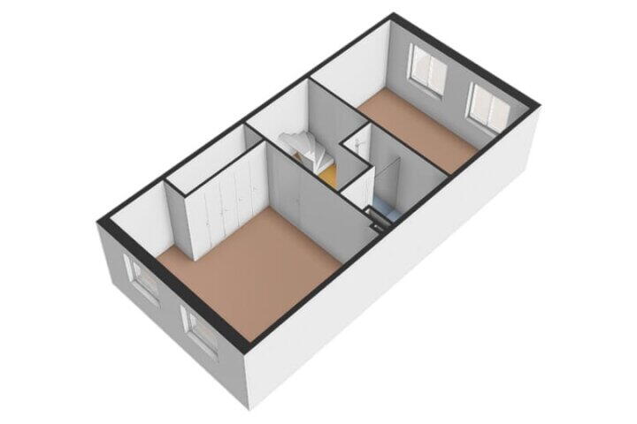 Plattegrond – Hoge Borgh 74, Leek