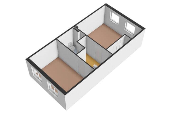 Plattegrond – Hoge Borgh 74, Leek