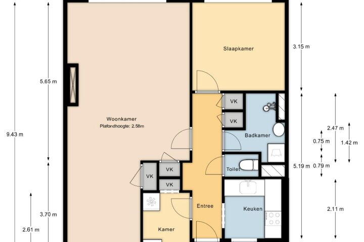 Plattegrond – Hogenkampsweg 75, Zwolle