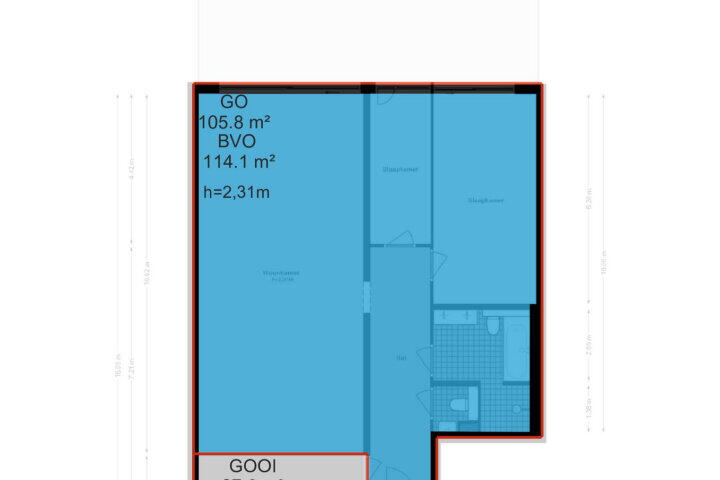 Plattegrond – Hogewerf 32, Amsterdam
