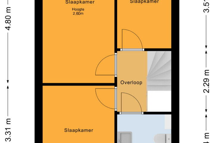 Plattegrond – Holbeinstraat 41, Almere