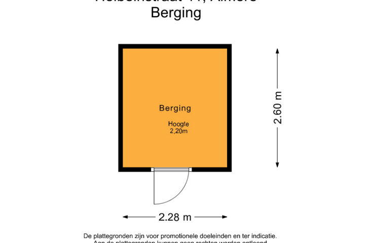 Plattegrond – Holbeinstraat 41, Almere