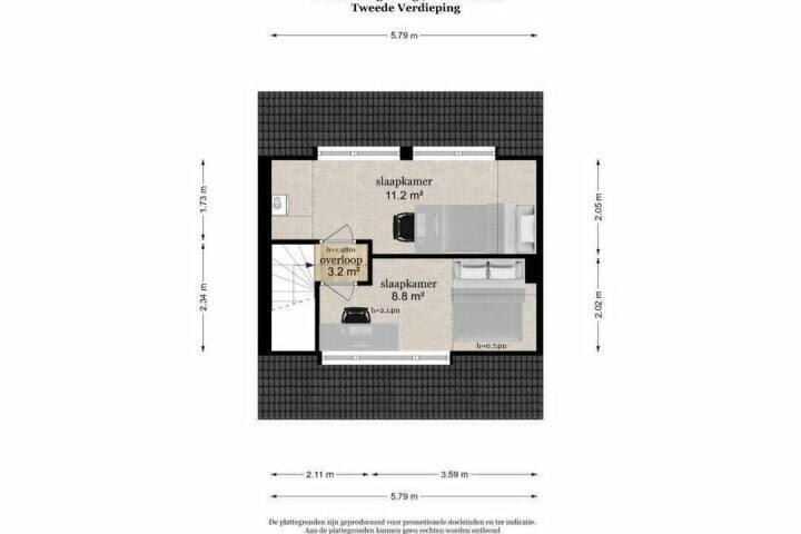 Plattegrond – Hollendewagenweg 7, Werkhoven