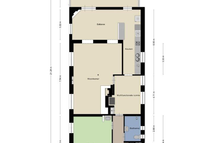 Plattegrond – Hollestraat 36, Nederasselt