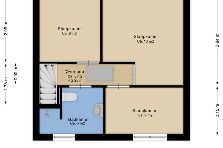 Plattegrond – Holtienstraat 27, Hoogeveen