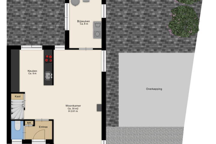 Plattegrond – Holtienstraat 27, Hoogeveen