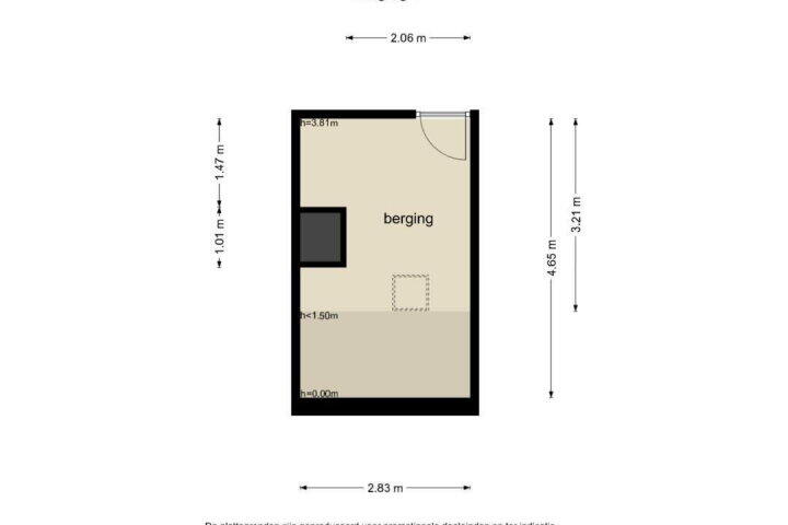 Plattegrond – Honselersdijkstraat 32 2, Amsterdam
