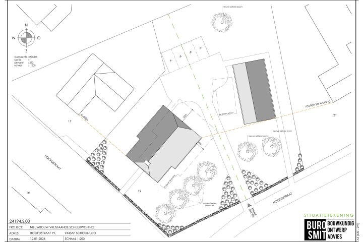 Plattegrond – Hoofdstraat 19 A, Schoonloo