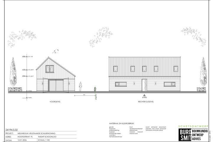 Plattegrond – Hoofdstraat 19 A, Schoonloo