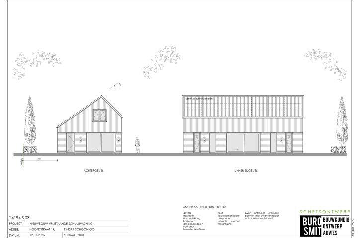 Plattegrond – Hoofdstraat 19 A, Schoonloo