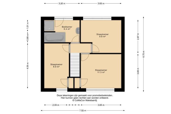 Plattegrond – Hoofdstraat 37, Lottum